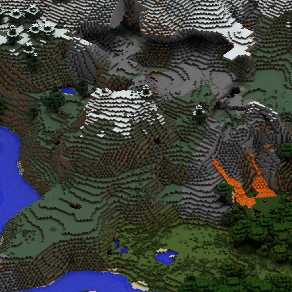 Blocky - Minecraft Landscape [Cycles] preview image 1